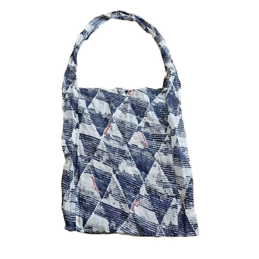 Free people blue white lightweight tote bag cloth boho